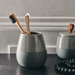 Set De Salle De Bain|Accessoire De Salle De Bain*alinea Set de salle de bain en grès - cèdre Vert