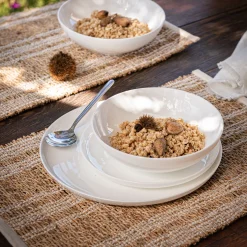 Set De Table*alinea Set de table en paille et en coton - 33x48cm Naturel