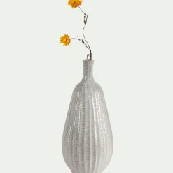 Vase*alinea Soliflore en faïence H31,5cm - Beige