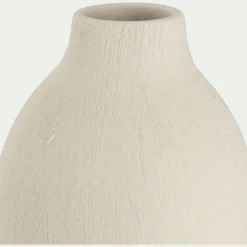 Vase|Vase Et Branchage De Noël*alinea Soliflore en faïence texturée H40cm - ventoux Blanc