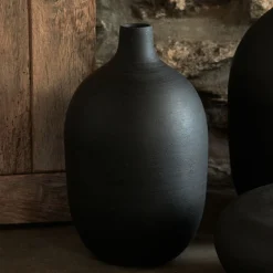 Vase*alinea Soliflore en polystone effet béton H25,5cm - Noir