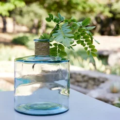 Vase|Vase Et Branchage De Noël*alinea Soliflore en verre recyclé h26cm - Transparent