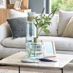 Vase|Vase Et Branchage De Noël*alinea Soliflore en verre recyclé h26cm - Transparent