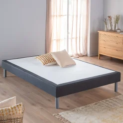 Sommier 140X190 Cm*alinea Sommier tapissier 140x190cm - anthracite Gris