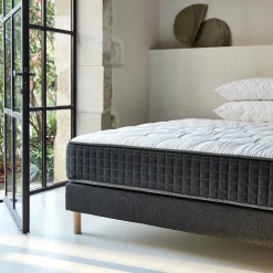 Sommier 140X190 Cm*alinea Sommier tapissier 140x190cm - anthracite Gris