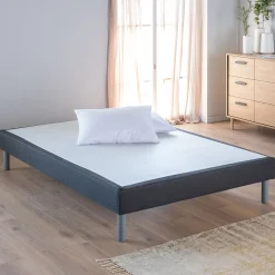 Sommier 140X190 Cm*alinea Sommier tapissier 140x190cm anthracite Gris