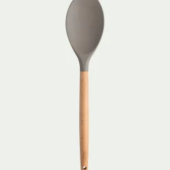 Ustensile De Cuisine|Couvert De Service*alinea Spatule cuillère en bois et silicone - brun terre ombre Marron