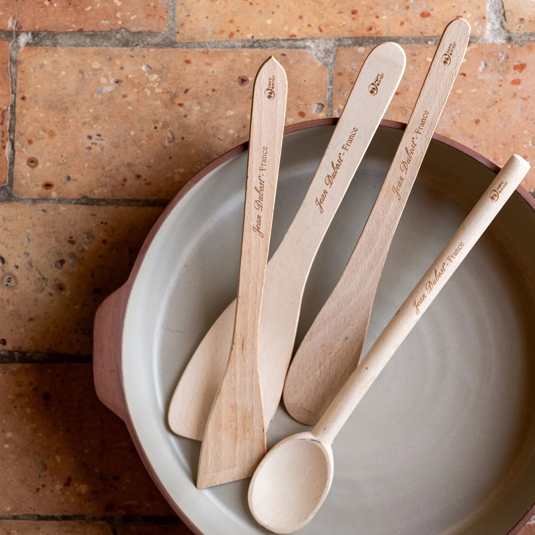 Salière Et Poivrière*alinea Spatule galbée en bois de hêtre 30cm - Naturel