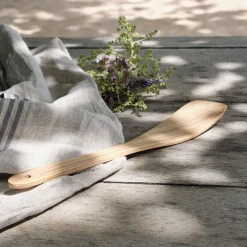 Salière Et Poivrière*alinea Spatule galbée en bois d'olivier L30.5cm Bois clair