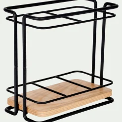 Aménagement Meuble Cuisine*alinea Support à ustensiles en métal et bois Naturel