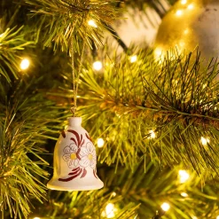 Suspension De Noël*alinea Suspension de Noël cloche peinte à la main - Beige