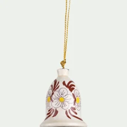 Suspension De Noël*alinea Suspension de Noël cloche peinte à la main - Beige