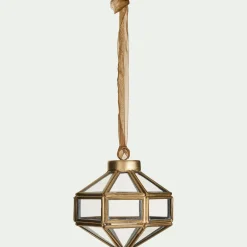 Suspension De Noël*alinea Suspension de Noël diamant en verre H9cm - Doré