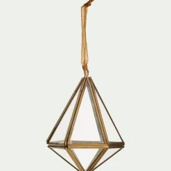 Suspension De Noël*alinea Suspension de Noël diamant en verre H11cm - Doré