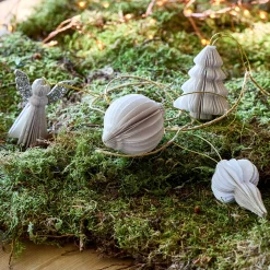 Suspension De Noël*alinea Suspension de Noël en papier H6cm - (modèle aléatoire) Blanc