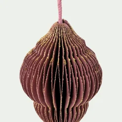 Suspension De Noël*alinea Suspension de Noël en papier H8cm - prune Rouge