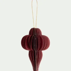 Suspension De Noël*alinea Suspension de Noël en papier H6cm - (modèle aléatoire) Rouge