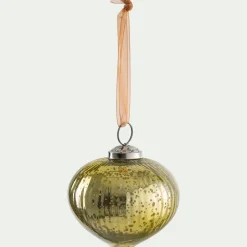 Suspension De Noël*alinea Suspension de Noël en verre forme goutte D9cm - Vert