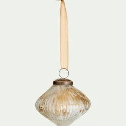 Suspension De Noël*alinea Suspension de Noël goutte en verre H9cm - Doré