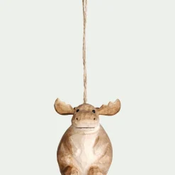 Suspension De Noël*alinea Suspension de Noël élan en bois H8cm - Marron