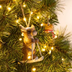 Suspension De Noël*alinea Suspension de Noël renne en bois H10,5cm - Naturel