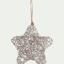 Suspension De Noël*alinea Suspension de Noël étoile en fil métallisé argent Argenté