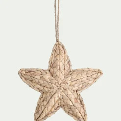 Suspension De Noël*alinea Suspension de Noël étoile en jacinthe d'eau H21cm - Naturel