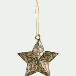 Suspension De Noël*alinea Suspension de Noël étoile peinte à la main - Vert