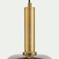 Lustre De Salle À Manger|Suspension Électrifiée*alinea Suspension en acier à 3 globes en verre fumé - Noir