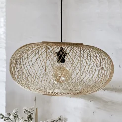 Lustre De Salle À Manger|Lustre*alinea Suspension en bambou - D48xH25cm Naturel