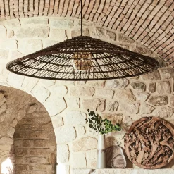 Lustre De Salle À Manger|Lustre*alinea Suspension en fibre de palmier non électrifiée - D88cm Naturel