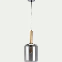 Lustre De Salle À Manger|Lustre*alinea Suspension en laiton et globe en verre fumé D22cm - Doré