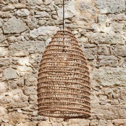 Luminaire Exterieur|Lampe Et Lampadaire D'Extérieur*alinea Suspension extérieure électrifiée en fibre de palmier D45xH80cm - Naturel