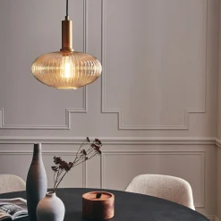 Lustre De Salle À Manger|Lustre*alinea Suspension électrifié en métal et verre D30cm - Doré