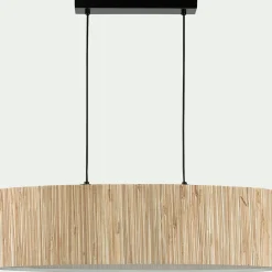 Lustre De Salle À Manger|Suspension Naturelle*alinea Suspension électrifiée 2 ampoules en acier et algues H120cm - Naturel