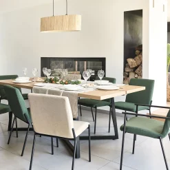 Lustre De Salle À Manger|Suspension Naturelle*alinea Suspension électrifiée 2 ampoules en acier et algues H120cm - Naturel