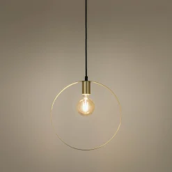 Lustre De Salle À Manger|Lustre*alinea Suspension électrifiée cylindrique E27 en acier D35cm - Doré