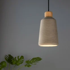 Lustre De Salle À Manger|Lustre*alinea Suspension électrifiée E27 en ciment H27,70cm - Gris