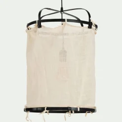 Lustre|Suspension Électrifiée*alinea Suspension électrifiée en bambou et en coton D35cm - Noir