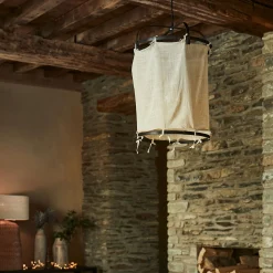 Lustre|Suspension Électrifiée*alinea Suspension électrifiée en bambou et en coton D35cm - Noir