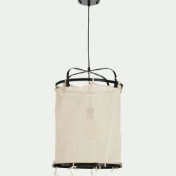 Lustre|Suspension Électrifiée*alinea Suspension électrifiée en bambou et en coton D35cm - Noir