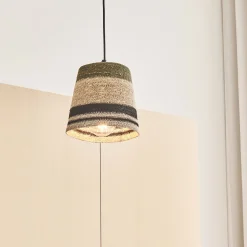 Suspension Naturelle|Suspension Électrifiée*alinea Suspension électrifiée en jonc de mer D14cm - Naturel