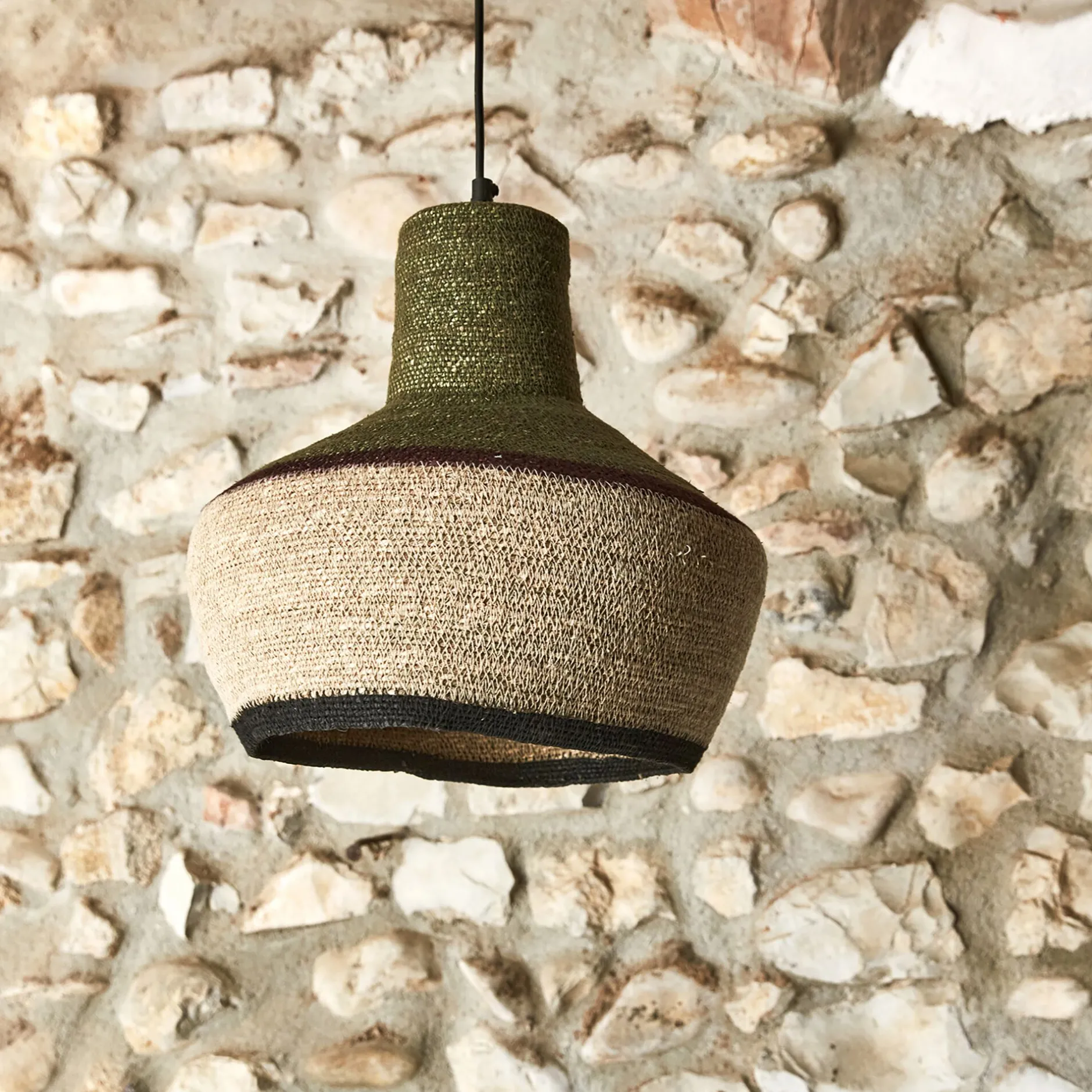 Suspension Naturelle|Suspension Électrifiée*alinea Suspension électrifiée en jonc de mer D30cm - Naturel