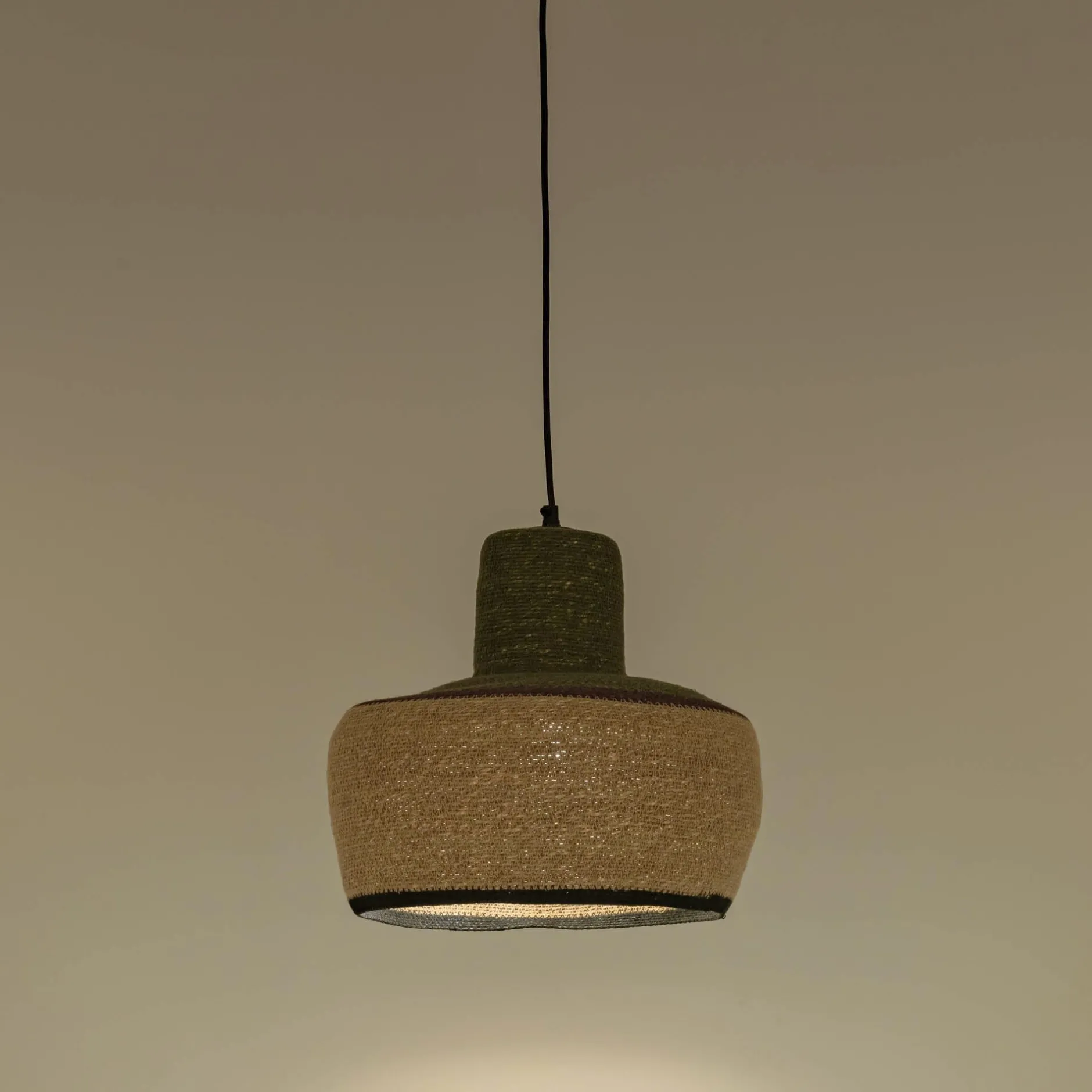 Suspension Naturelle|Suspension Électrifiée*alinea Suspension électrifiée en jonc de mer D30cm - Naturel