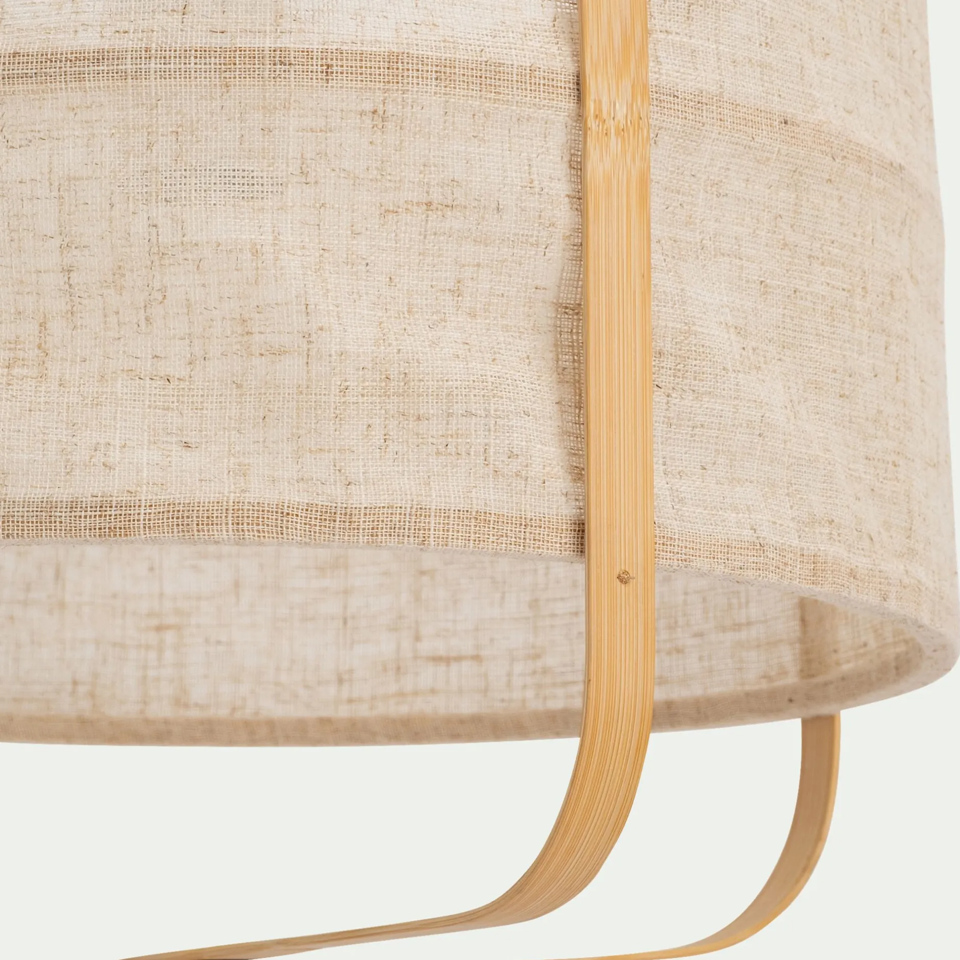 Lustre De Salle À Manger|Lustre*alinea Suspension électrifiée en lin et bambou D37cm - Beige