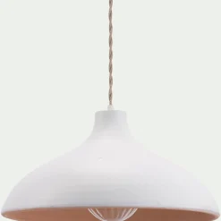 Suspension Électrifiée*alinea Suspension électrifiée en terre cuite D35cm - Blanc