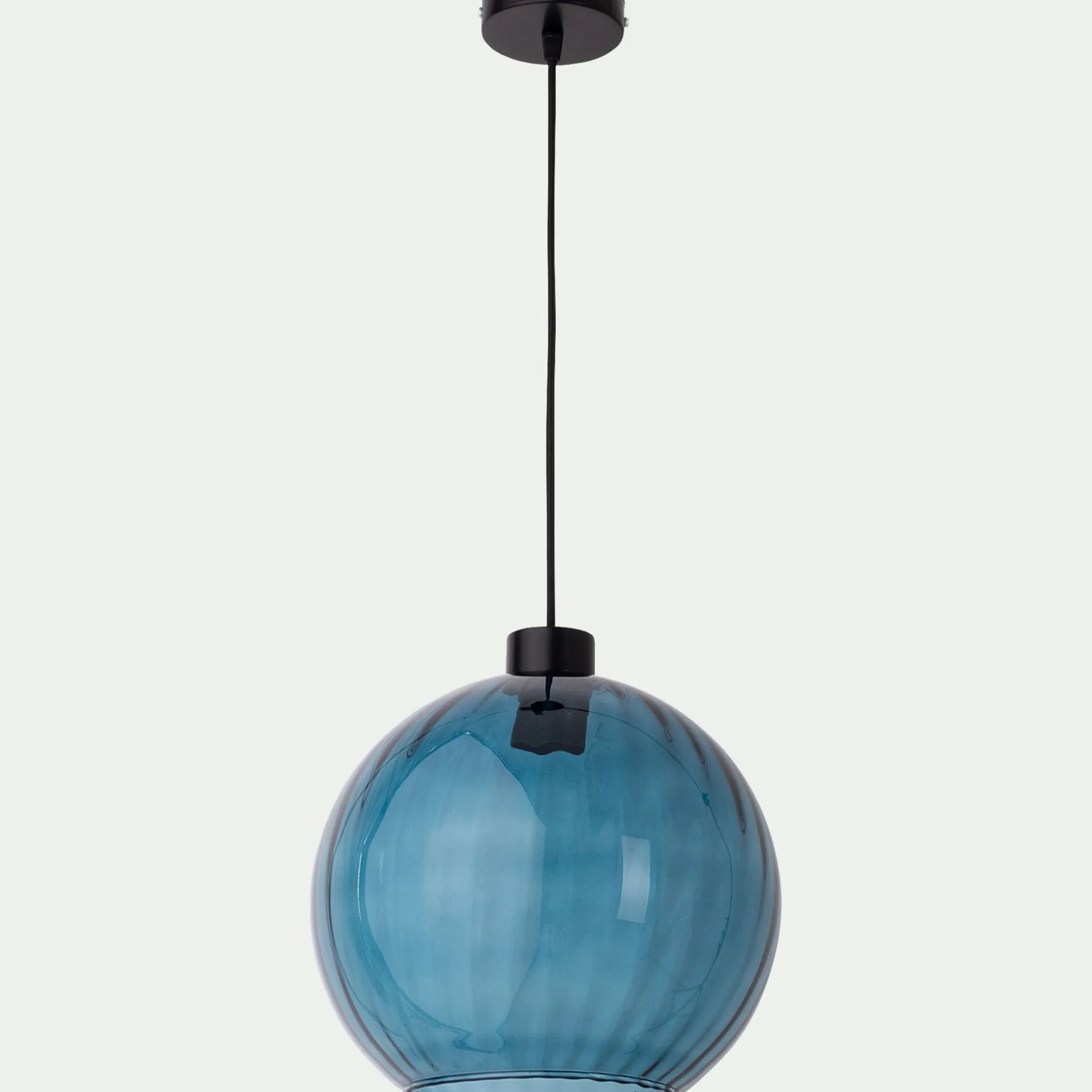 Suspension Électrifiée*alinea Suspension électrifiée en verre d30cm - marine Bleu