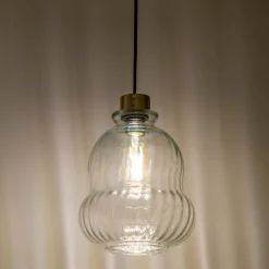 Suspension Électrifiée*alinea Suspension électrifiée en verre D24,5cm - Transparent