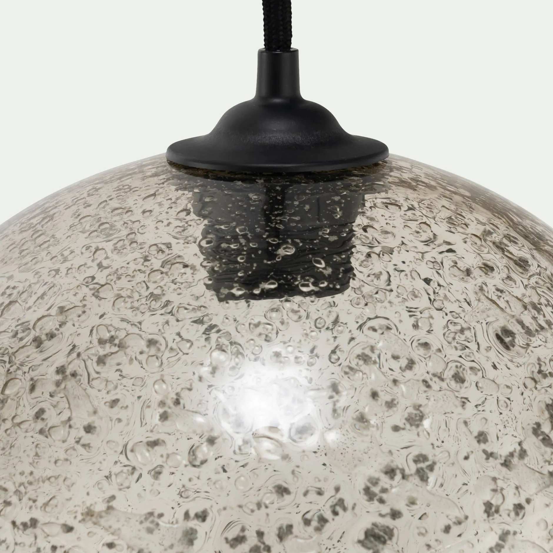 Suspension Électrifiée*alinea Suspension électrifiée en verre texturé D25cm - Transparent