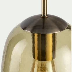 Suspension Électrifiée*alinea Suspension électrifiée en verre D15,5cm - vert Gris